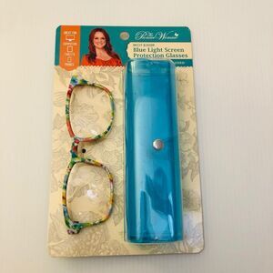 The Pioneer Woman "Breezy Blossom" Blue Light Screen Protection Glasses W/ Case